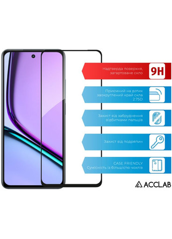 Стекло защитное (m468683) ACCLAB Full Glue Realme C67 Black (367066597)
