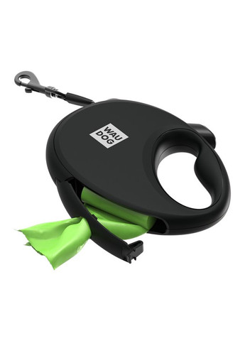 Поводок-рулетка для собак R-leash с контейнером для пакетов, светоотражающая лента, L, до 40 кг, 5 м, Mtoys (333140997)