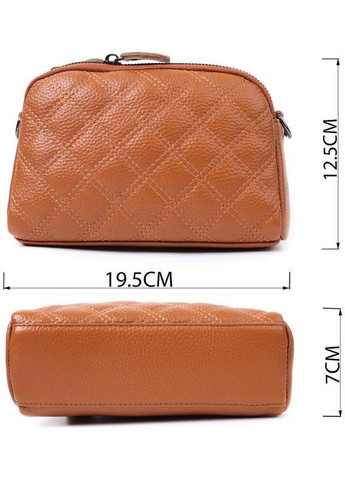 Сумка крос-боді через плече жіноча з натуральної шкіри Рудий 36461 Vintage (353873164)