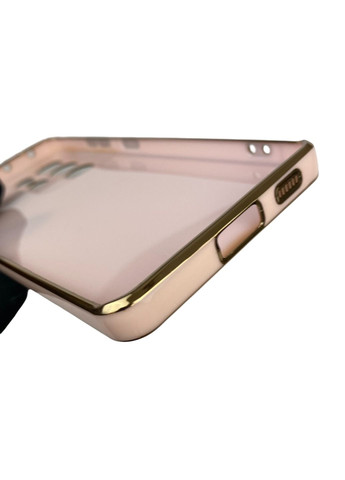 Чохол для Galaxy S21 Ultra (SM-G998) глянцевий із захистом камери із золотою окантовкою на самсунг с21 ультра пудровий gs1 Samsung (366230912)