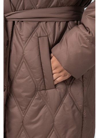 Коричнева демісезонна пальто напівприлеглого силуету all posa (ap102012p) A'll Posa