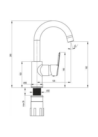 Змішувач для раковини BQA N24M Deante (314977757)