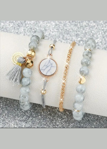 Жіночий годинник кварцовий Білий + 4 браслета Geneva (337713486)