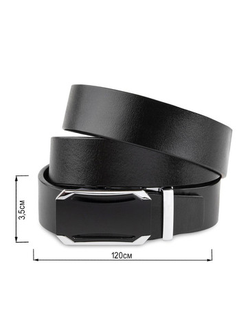Ремень мужской с черной вставкой на пряжке 20255 Черный Vintage (337353107)