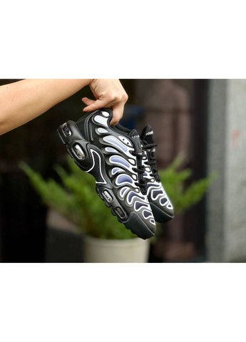 Черные демисезонные кроссовки мужские nike air max tn plus drift black white найк аир макс тн плюс No Brand