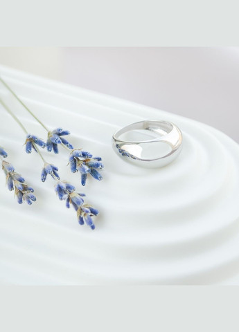 Серебряное кольцо объемное гладкое без камней Каштан (342334637)