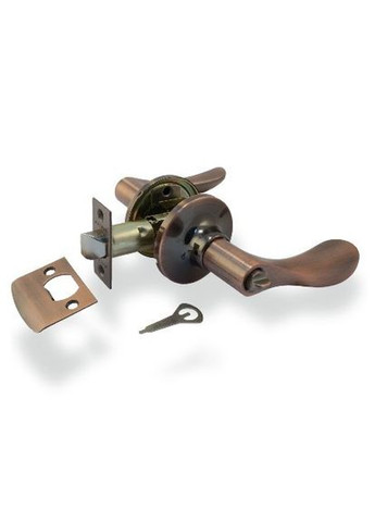 Дверная ручка с защелкой KEDR D8023 AB бронза без ключа No Brand (362492051)