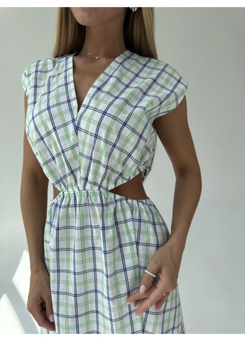 Комбинированное платье 1600782504al зеленый Alvo