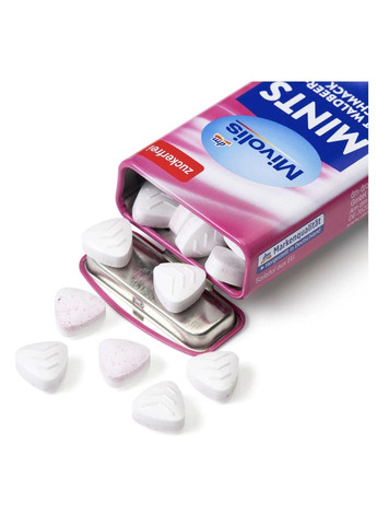 Пастилки для свежего дыхания с ягодным вкусом, без сахара Pastillen Mints Waldbeere zuckerfrei 35 г Mivolis (366569631)