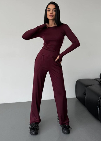 Костюм трійка: Лонгслів, футболка та штани вільного крою Україна (328392248)