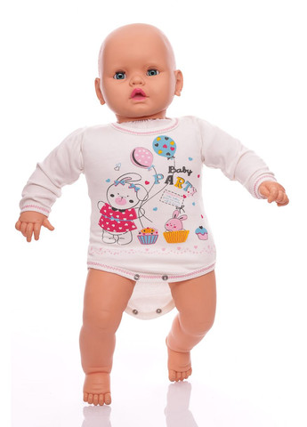 Боди с длинным рукавом для девочки интерлок Party розовый 68 см (37510) BABYKROHA (297200070)