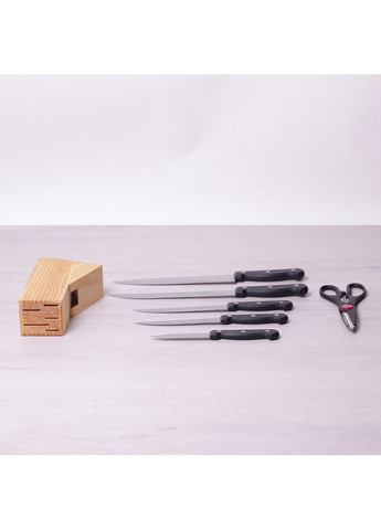 Набор кухонных ножей KM-5122 7 предметов Kamille комбинированные,