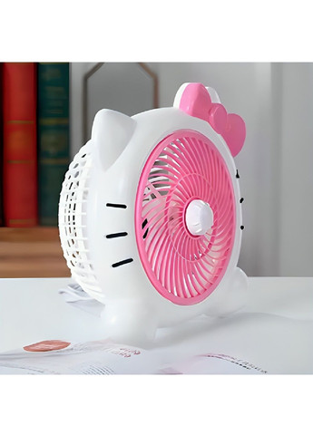 Настольный трехлопастный вентилятор с работой от сети 2 режима вращения 25 Вт 27,7×26,9×15,1 см (480157-Prob) Розовый Unbranded (330171173)
