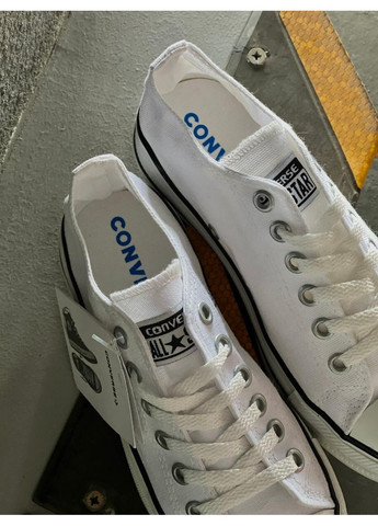 Білі Осінні кеди чоловічі converse all star low white конверс No Brand