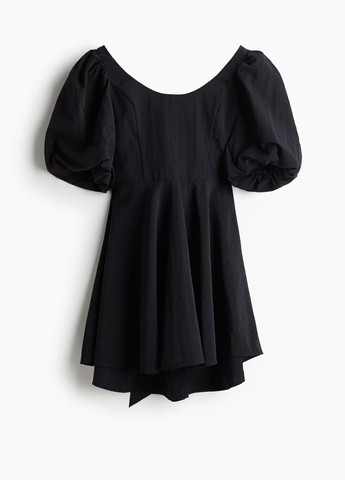 Черное платье H&M однотонное