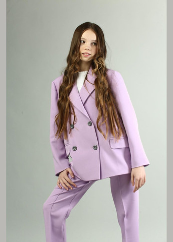 Лавандовый демисезонный костюм (пиджак, брюки) подростковый брючный IRmAS оверсайз