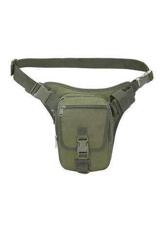 Сумка тактична на пояс Outdoor A9001 Green однотонна чоловіча з ремінцем 9 шт. Aokali (352011330)