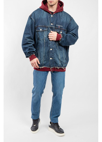 Синяя демисезонная куртка джинсовая Balenciaga
