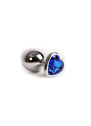 Анальна пробка Серце, Розмір S, синя кристал, 10027 Soft Touch (290149738)