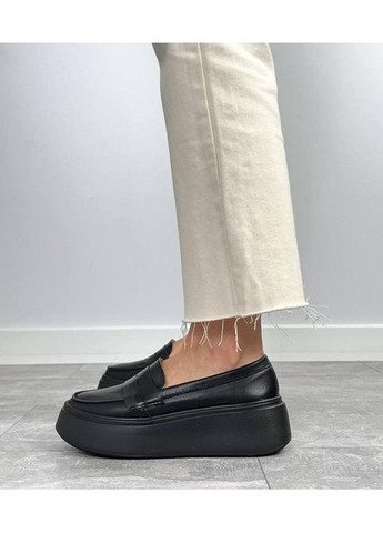 Башили Жіночі туфлі на танкетці натуральна шкіра чорні чорний з штучна шкіра, — літо (360964837)