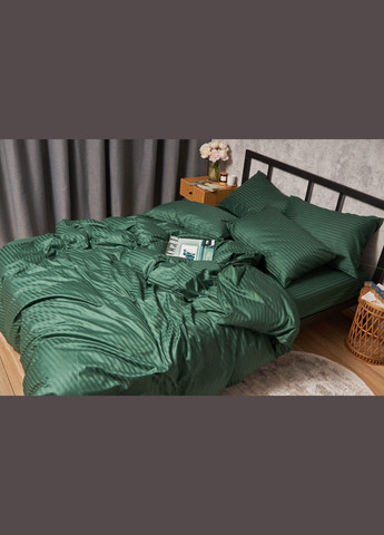 Комплект постельного белья Satin Stripe «» полуторный 143х210 наволочки 2х40х60 (MS-820005300) Moon&Star Stripe Verdant (296910240)