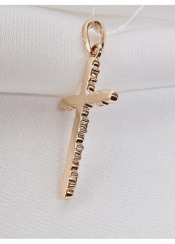 Золотой крестик с бриллиантами, красное золото 585 пробы. SOVA jewelry house (365268275)