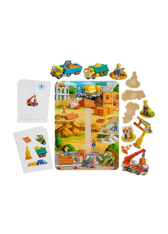 Деревянная развивающая игра на липучке "Строительная площадка" (ПСФ037) PSF037 Ubumblebees (331299337)