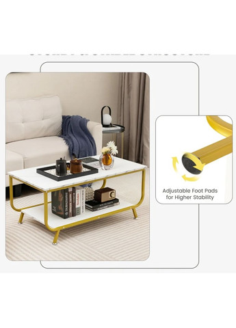 Журнальний стіл Marble двоярусний Costway (361952331)