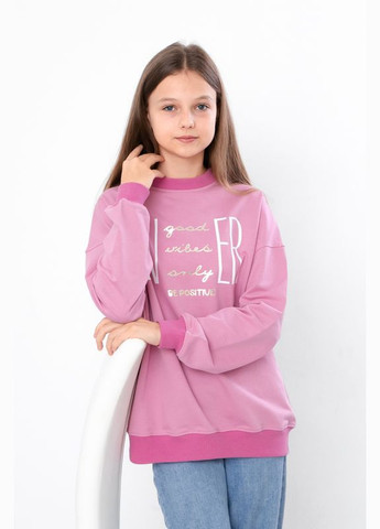 Носи своє свитшот для девочки (подростковый) надпись розовый кэжуал трикотаж