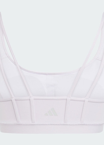 Фиолетовый спортивный бра all me essentials medium-support adidas интерлок