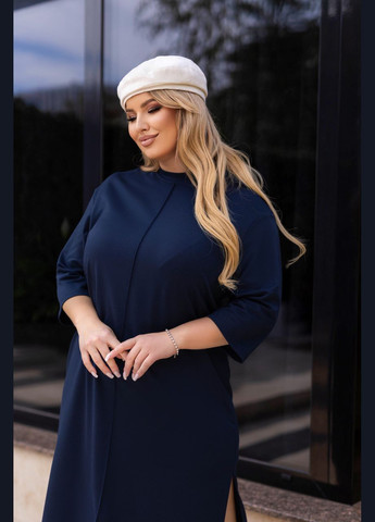 Синя трикотажне плаття вільного крою Fashion Girl