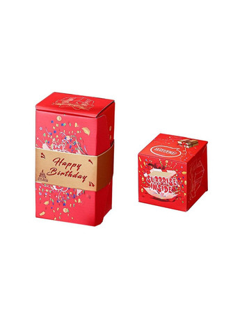 Подарункова магічна коробка з вилітаючими кубиками — оригінальне оформлення грошового сюрпризу 20 карток No Brand Коробка (337709101)