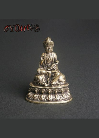 Антична ретро мідна бронзова латунна статуетка фігурка Будди Самантабхадра No Brand (292260744)