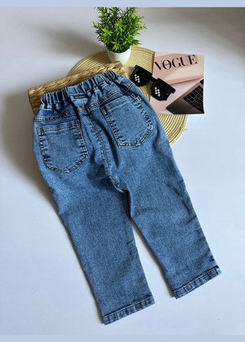 Синие демисезонные брюки No Brand