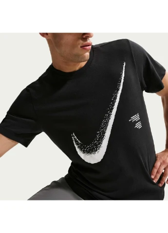 Чорна футболка чорна ih1955-010 Nike DRI-FIT HERITAGE