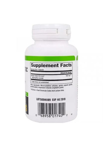 Лактаза, фермент 9000 FCC ALU (300), 60 капсул Natural Factors (302521084)