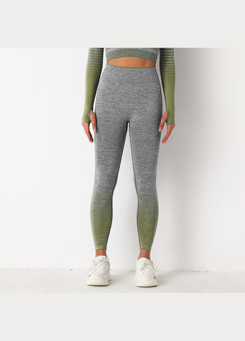 Зеленые демисезонные леггинсы женские спортивные Fashion