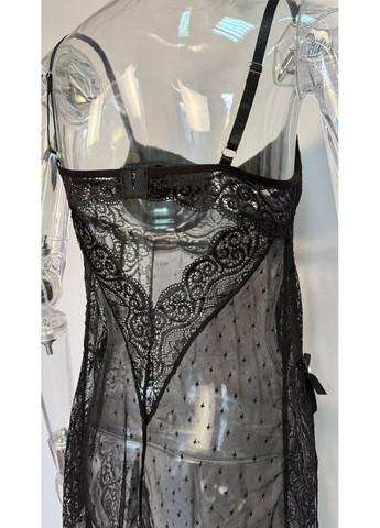 Соблазнительный полупрозрачный пеньюар с открытой спинкой стринги в комплекте No Brand Nelly (317299131)