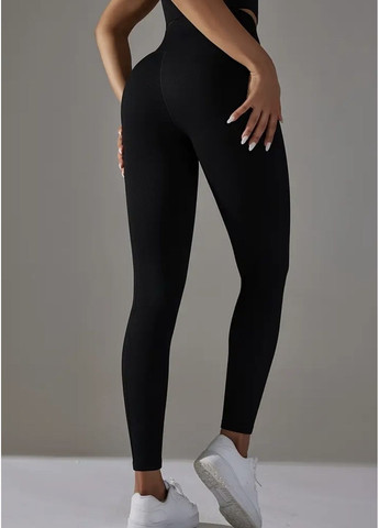 Жіночі спортивні легінси (лосини для фітнесу, йоги) зі структурованої тканини No Brand (354830595)