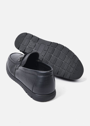 Черные классические туфли мужские черного цвета Let's Shop без шнурков
