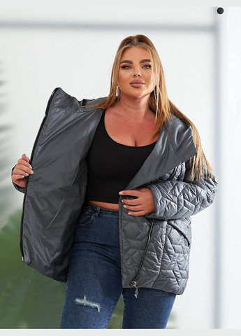 Графитовая демисезонная женская демисезонная куртка цвет черный New Trend