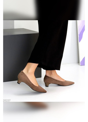 No Brand Элегантные женские туфли кофейный з искусственная замша, — демисезон (360948771)