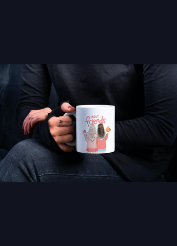 Кружка с принтом "Best Friends" 330 мл Белая No Brand (324263106)
