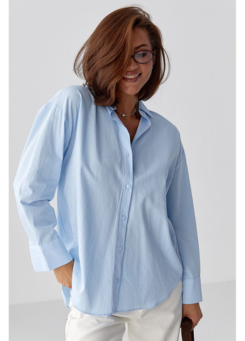 Голубой классическая рубашка Lurex