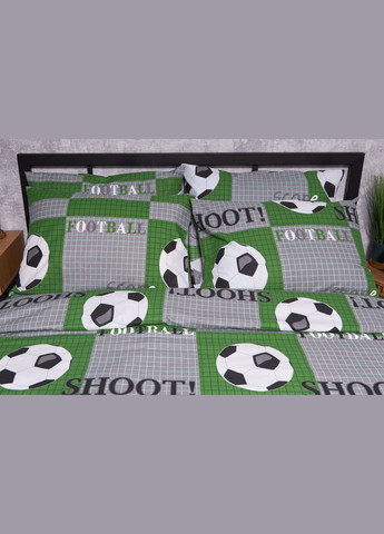 Комплект постельного белья Бязь Gold Люкс «» семейный 143х210х2 наволочки 2х50х70 (MS-820002044) Moon&Star Football (285717536)