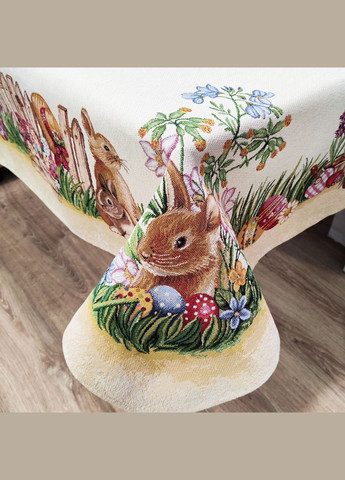 Скатерть гобеленовая пасхальная на прямоугольный стол, праздничная скатерть из испанского гобелена 98х100 Maystat (305391106)