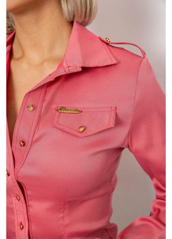 Сорочка класична в смужку, колір пудровий, 230R646 Ager (370367912)