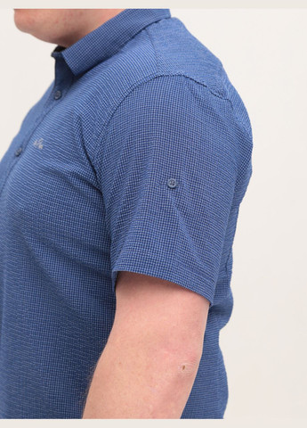 Синяя повседневный рубашка в клетку Jean Piere