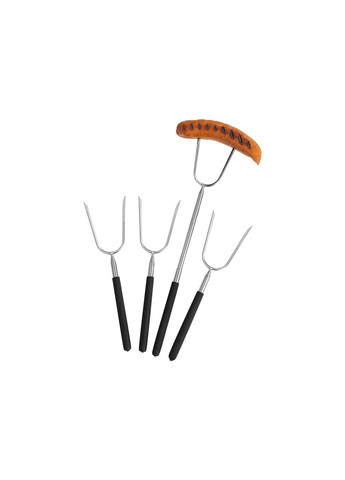 Телескопическая вилка для гриля 4 шт в чехле комбинированный Grill Master (323470263)