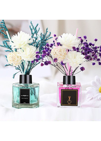 Аромадифузор Лимон парфум для дому з ротанговою кулькою та квіткою натуральний аромат Прозорий 160_1_0_3C No Brand (369489542)